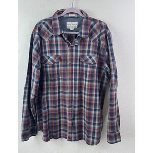 Cody James Men's Plaid‎ Western Shirt XL Thick Regular Fit Long Sleeve Rodeo